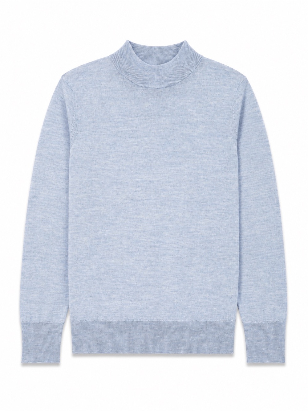 Moth by Anthropologie NWT Merino Wool Mock Neck Sweater Sky Blue Size Small